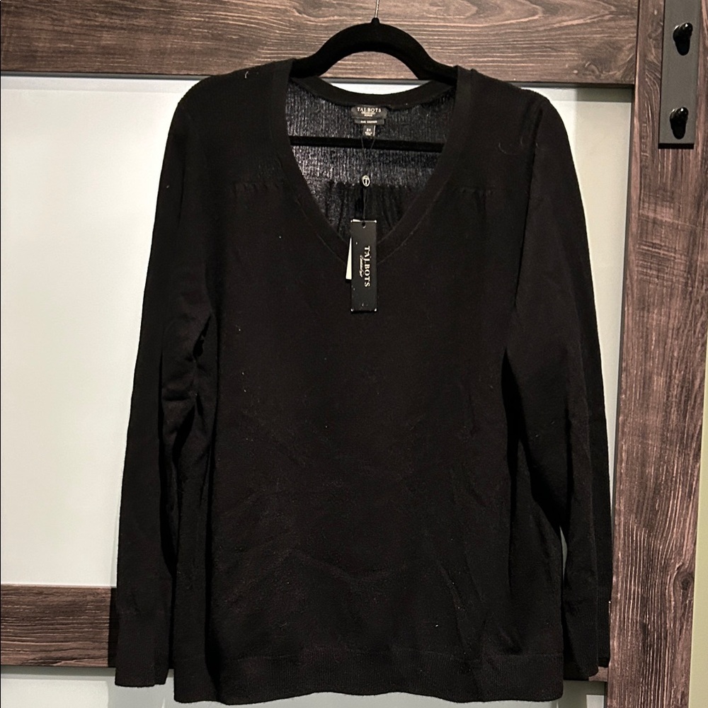Talbots Women's V-Neck Black Sweater